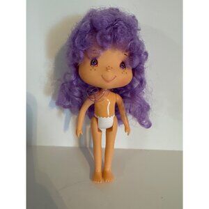 Bandai 2002 Vintage Doll With Curly Purple Hair & Diaper